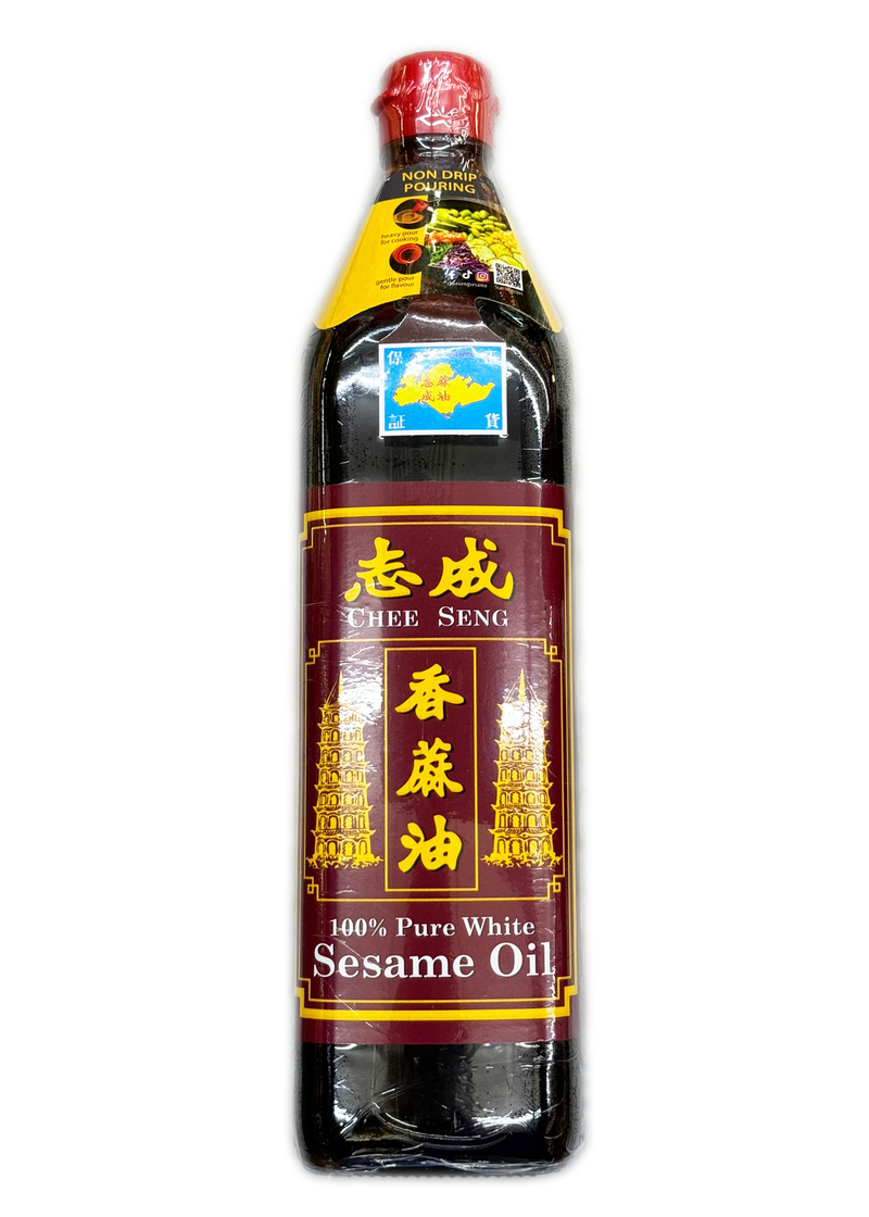 Chee Seng 100% Pure White Sesame Oil 750ml - 志成 100% 纯正白麻油 750ml