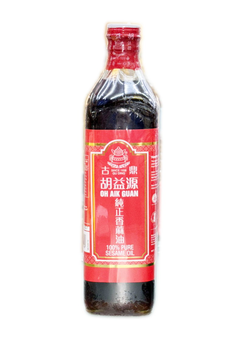 Oh Aik Guan 100% Pure Sesame Oil 750ml - 胡益源纯正香麻油 750ml